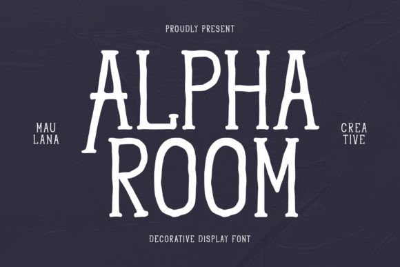 Alpha Room: A Bold Display Font for Crafters and Product Creators