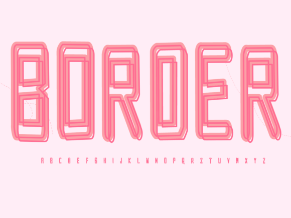 Border Font: A Friendly Display Typeface for Web and Digital Design