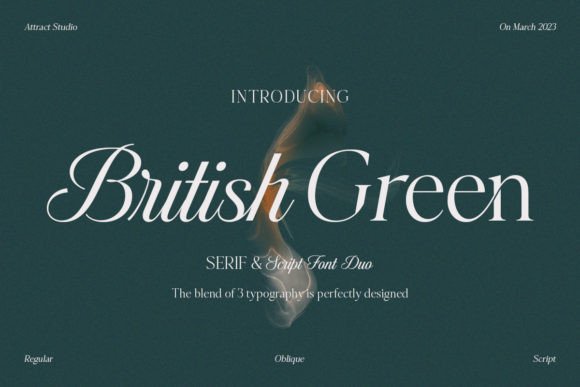 British Green: A Stylish Serif Font for Elegant Web Design