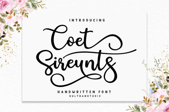 Coet Sireunts: A Handwritten Script Font with Modern Editorial Appeal