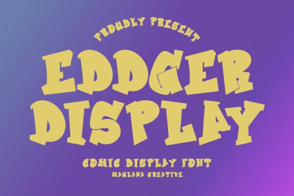 Eddger: A Comic Display Font for Modern Editorial Design