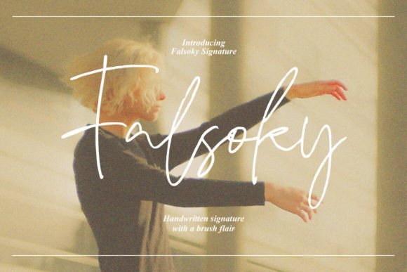 Falsoky: A Signature Script Font for Makers and Creative Sellers