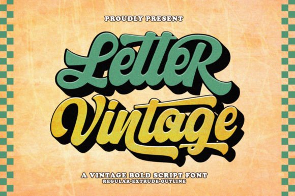 Letter Vintage Font: A Retro Touch for Professional Branding