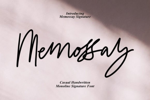 Memossay: A Handmade Script Font for Crafters and Product Designers