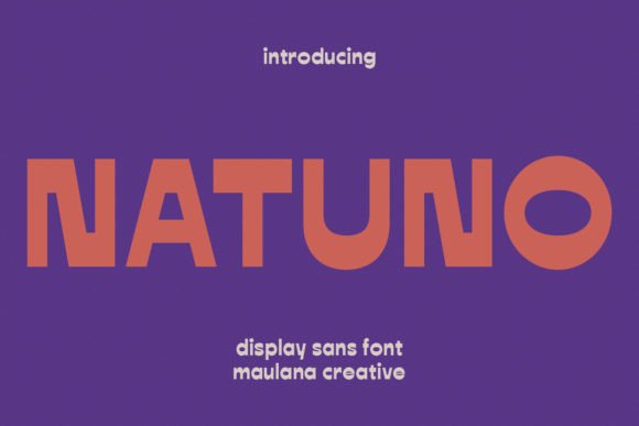 Natuno: A Playful Display Font for Bold Brand Identities