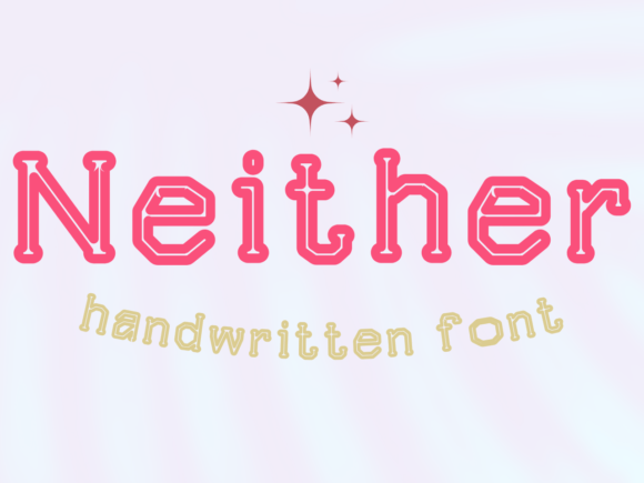 Neither: A Whimsical Display Font for Handmade Labels, Invitations, and More