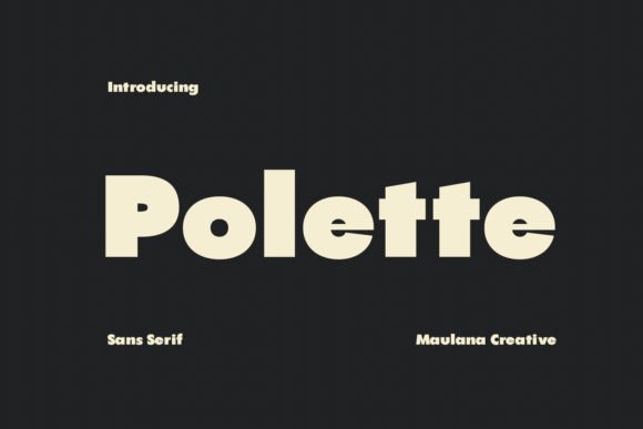 Polette: A Bold Geometric Sans Display Font for Creative Branding