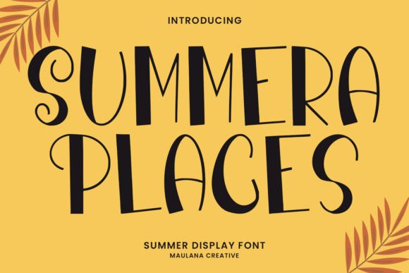 Summera Places: A Bold Display Font for Vibrant Web Design